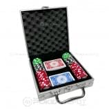 US Currency 100 chip aluminum case opened with set inside