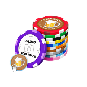 Custom drink token poker chips