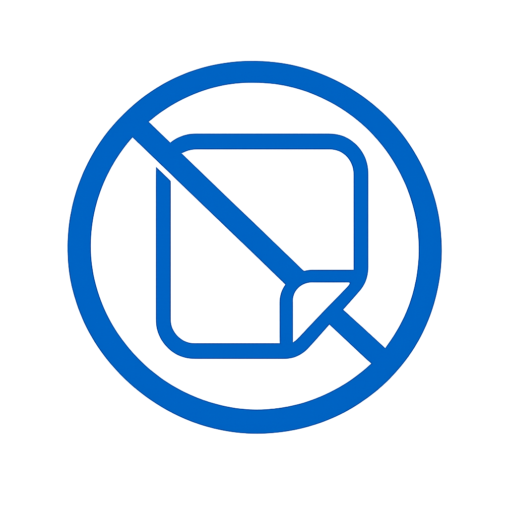 No sticker icon