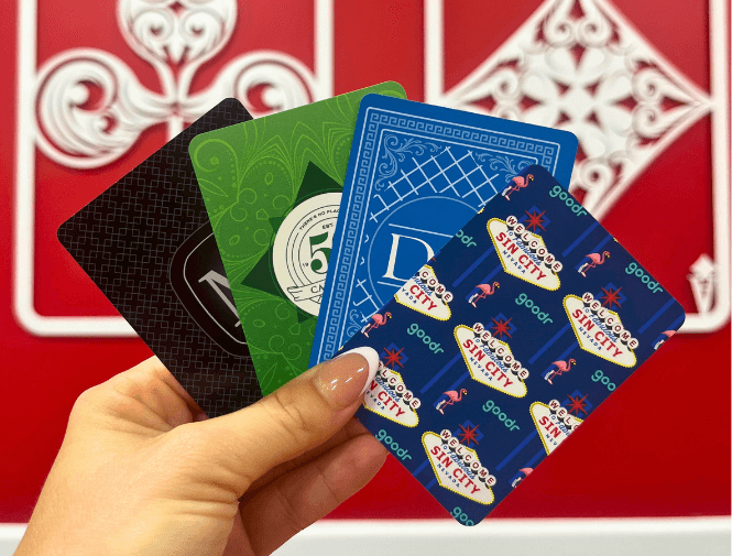 customizable cards and poker chips